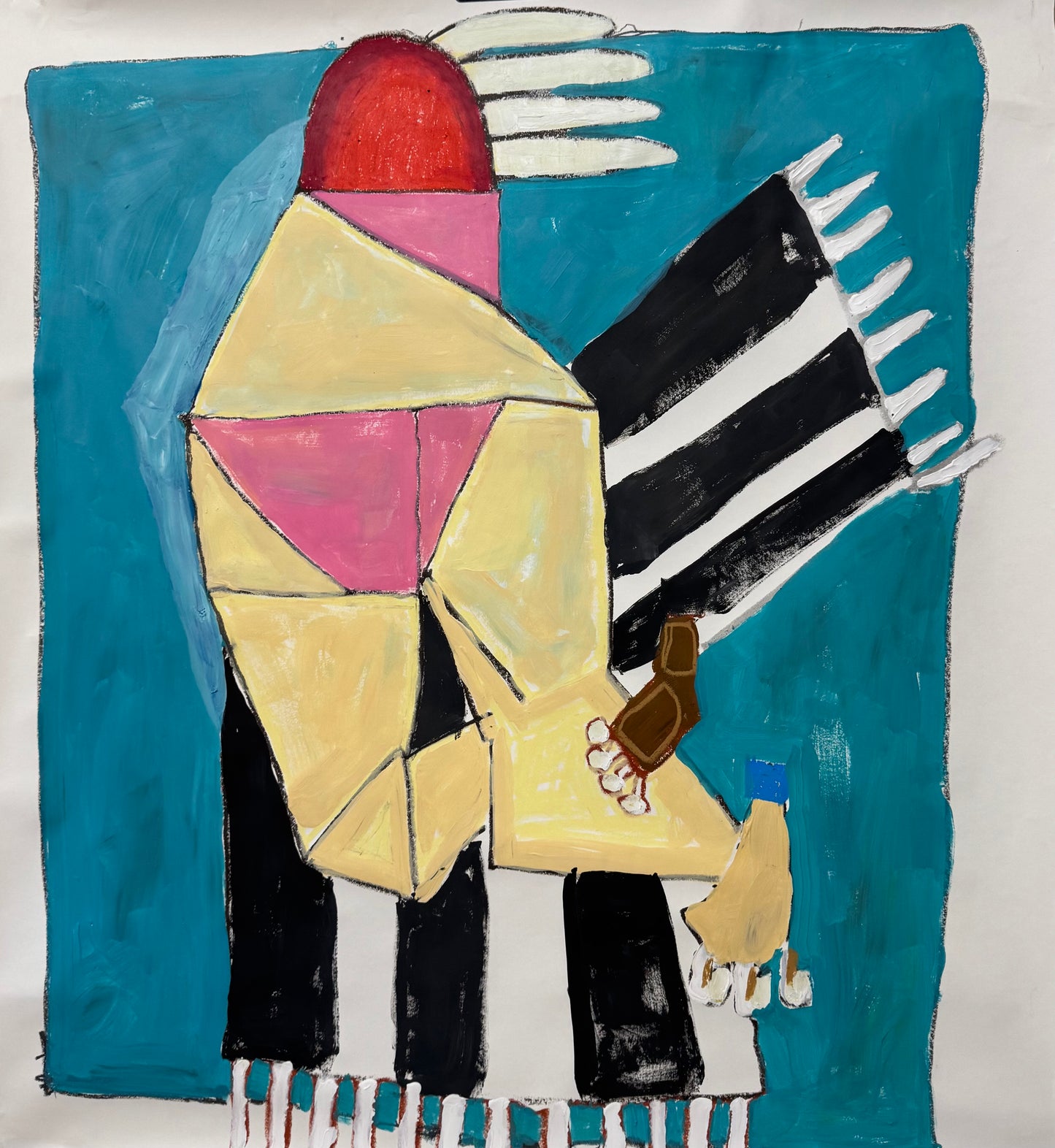 Woman with flower head #1