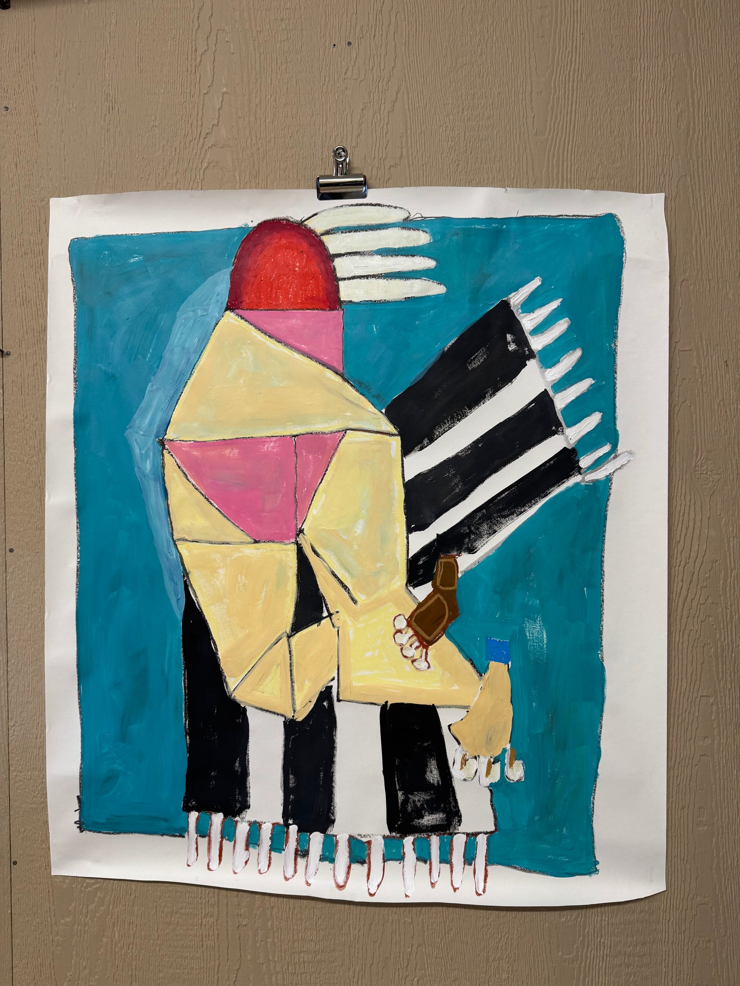 Woman with flower head #1