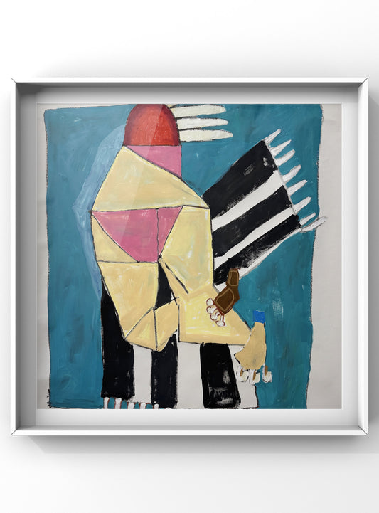 Woman with flower head #1